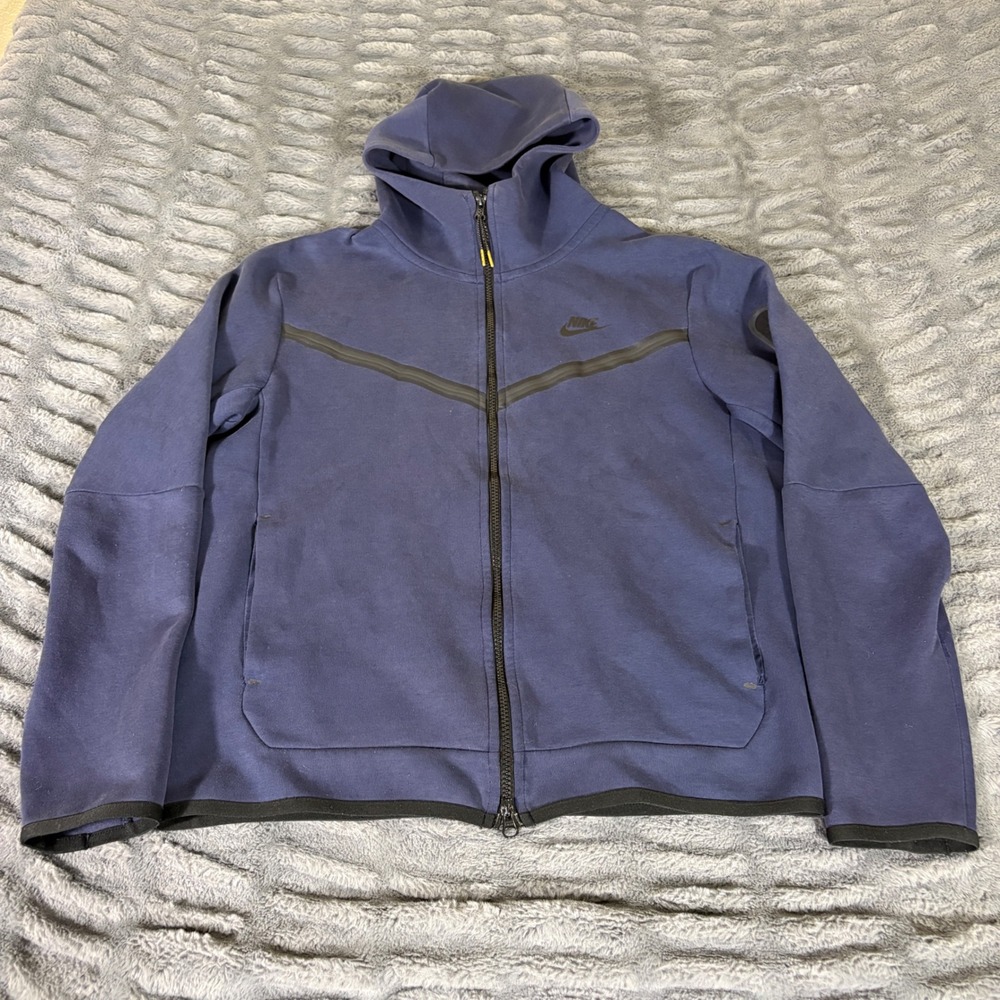 Nike Tech Fleece Full Zip Hoodie Mens Medium Obsidian Blue 928483-451